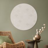 Wandbild Abstrakte Halbkreise in Soft Beige - Bloomery Decor - Alu-Dibond Rund 