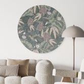 Wandbild Kolibri im Tropenwald - Bloomery Decor - Alu-Dibond Rund 