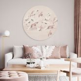 Tableaux Grues sur le lac - Bloomery Decor - Alu-Dibond Rond 