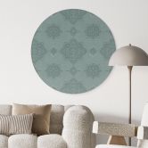 Wandbild Mandala-Muster Marrakesch Grün - Bloomery Decor - Alu-Dibond Rund 