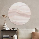 Wandbild Sanfte Hügel in Aquarell - Bloomery Decor - Alu-Dibond Rund 