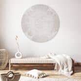 Wanddecoratie Zachte mandala op grijs-beige - Bloomery Decor - Alu-Dibond Rond 