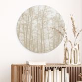 Wandbild Stiller Winterwald - Böhmer - Alu-Dibond Rund 