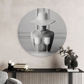 Tableaux Femme tenant des flûtes de champagne - Bolgov - Alu-Dibond Rond 