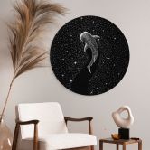 Wandbild Walhai im Ozean der Sterne - Cakir - Alu-Dibond Rund 
