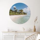 Wandbild Palmenstrand in der Südsee - Colombo - Alu-Dibond Rund 