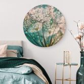 Tableau sur alu-Dibond Delgado - Pissenlit scintillant - Rond 