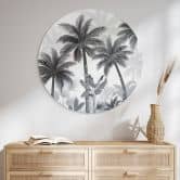 Wandbild Exotische Palmenlandschaft - Alu-Dibond - Rund 