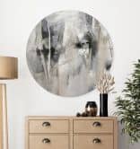 Wandbild Abstrakte Landschaft - Fedrau - Alu-Dibond Rund 
