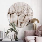 Wandbild Fliegerschirmchen - Alu-Dibond Rund 
