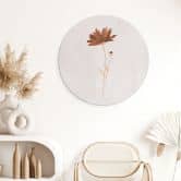 Wandbild Wildblume abstrakt - Goed Blauw - Alu-Dibond Rund 
