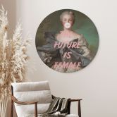 Wandbild Die Zukunft ist weiblich - Grace Digital Art - Alu-Dibond Rund 