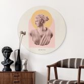 Wandbild Statue der Göttin Artemis - Grace Digital Art - Alu-Dibond - Rund 