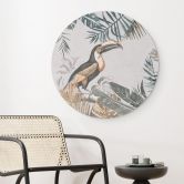 Wandbild Tropischer Wald mit Tukan - Haase - Alu-Dibond - Rund 