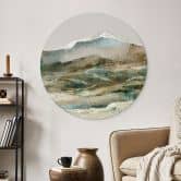Wandbild Berge Abstrakt - Hobday - Alu-Dibond - Rund 