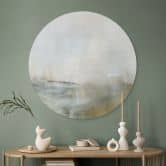 Wandbild Golden Abstrakt - Hobday - Alu-Dibond - Rund 