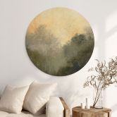 Wandbild Verborgenes Licht im Morgennebel - Hobday - Alu-Dibond Rund 