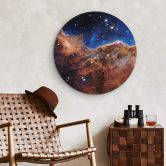 Alu-Dibond James Webb Telescope - Carina Nebula - Rund 