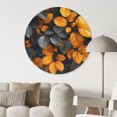 Wandbild Leuchtende Blätterpracht im Herbst - Jaszke - Alu-Dibond Rund 