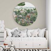 Wandbild Kikki Belle - Waldspaziergang - Alu-Dibond Rund 