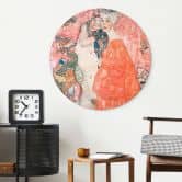 Wandbild Klimt - Die Freundinnen - Alu-Dibond Rund 