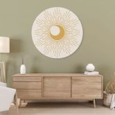 Wandbild Goldene Sonnenstrahlen - KsanaKalpa - Alu-Dibond Rund 