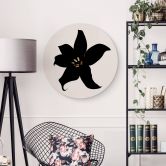 Alu-Dibond Kubistika - Dunkle Orchidee - Rund 