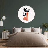 Wandbild Kubistika - Märchenpflanzen - Alu-Dibond Rund 
