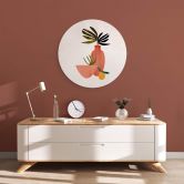Tableau sur alu-Dibond rond Kubistika Juicy Lemons 