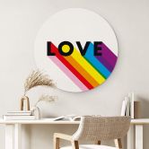 Tableau sur alu-Dibond rond LGBTQIA 