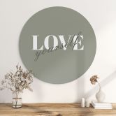 Décoration murale en dibond Love yourself 