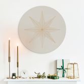 Wandbild Geometrischer Goldstern - Magnusson - Alu-Dibond Rund 
