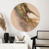 Wandbild Farben der Erde: Fließende Komposition - Meikle - Alu-Dibond Rund 