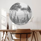Wandbild Idyllische Pflanzenlandschaft - Ms Tiff - Alu-Dibond - Rund 