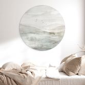 Wandbild Neblige Berglandschaft Aquarell - Ms Tiff - Alu-Dibond Rund 