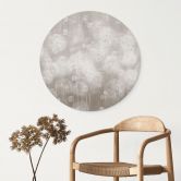 Wandbild Pusteblumen Traum in Beige - Ms Tiff - Alu-Dibond Rund 