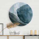 Alu-Dibond Nouveauprints - Aquamarin - Rund 