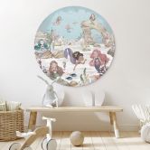 Wandbild Magisches Unterwasserreich der Meerjungfrauen - Oliver Robins - Alu-Dibond Rund 