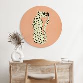 Wandbild Eleganter Gepard mit Sonnenbrille - Oltmanns - Alu-Dibond Rund 