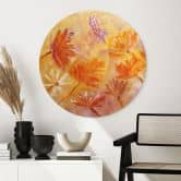 Wandbild Goldener Blütenrausch - Pomata - Alu-Dibond Rund 