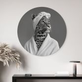 Wandbild Royale Spa-Auszeit mit Leopard - Rahner - Alu-Dibond Rund 
