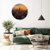 Alu-Dibond Ruiz Dueso - New York bei Sonnenuntergang - Rund 