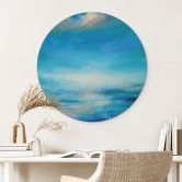 Wandbild Endlose Weite in Blau - Schmucker - Alu-Dibond Rund 