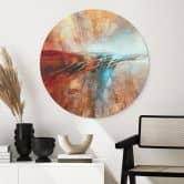 Wandbild Leuchtender Horizont am Wasser - Schmucker - Alu-Dibond Rund 