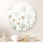 Tableau sur alu-Dibond rond Sir Edward - Promenade printanière fleurie 