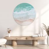 Wandbild Sanfte Wellen am Strand - Sisi & Seb - Alu-Dibond Rund 