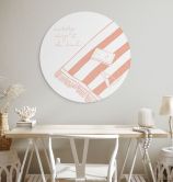 Wandbild Sehnsucht nach Strand und Meer - Soley - Alu-Dibond Rund 