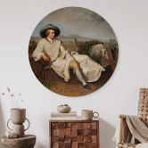 Wandbild Tischbein - Goethe in der römischen Campagna - Alu-Dibond Rund 