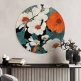 Wandbild Asiatische Blütenpracht - Treechild - Alu-Dibond - Rund 