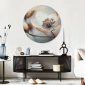 Wandbild Boho Trockenblume Makro - Treechild - Alu-Dibond Rund 